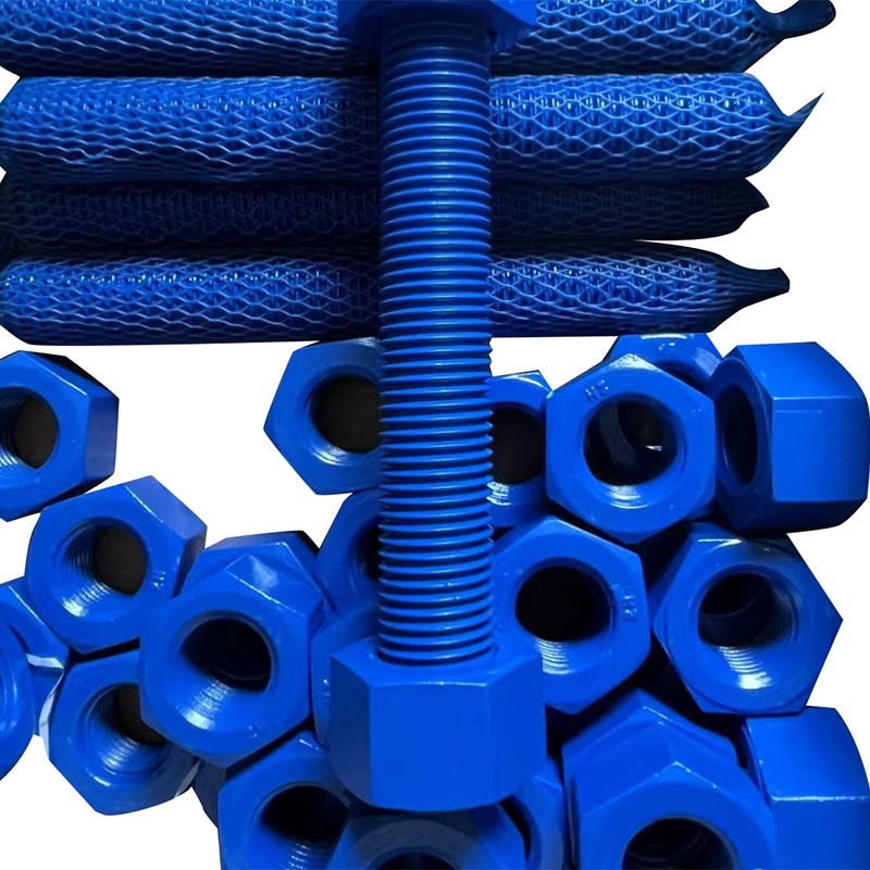 Teflon Blue Stud Bolts Penggunaan Khas Anti Korosi Marin