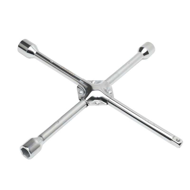 45# Steel Universal 4 Way Cross Wrench Untuk Tayar