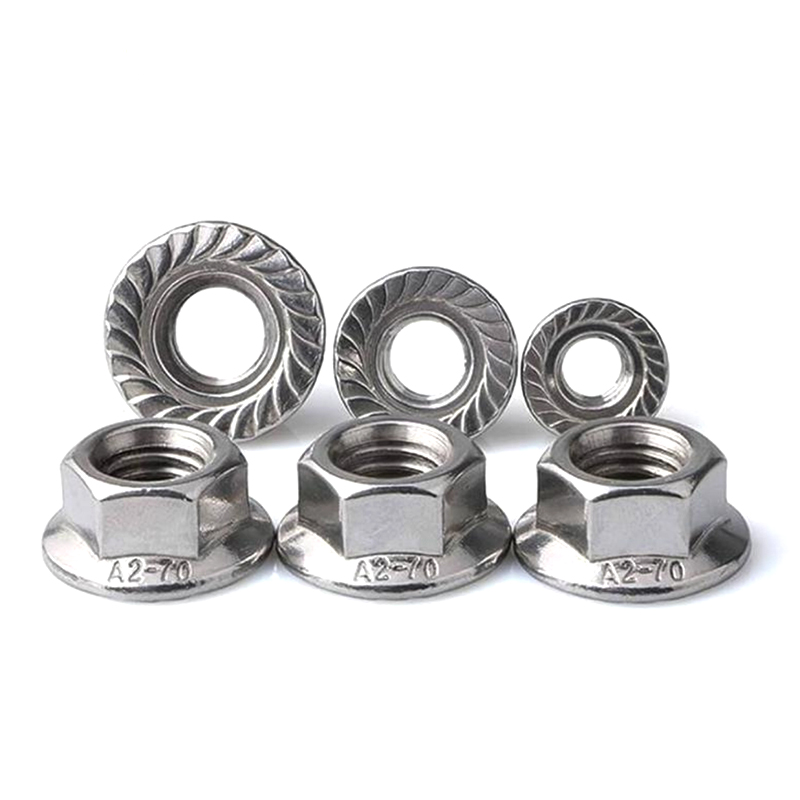 M16-1.5 Nat Tak Licin Hex Flange Bersalut Zink