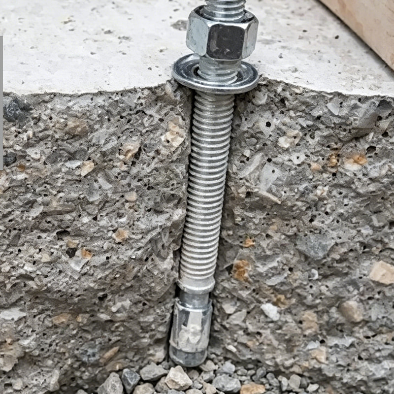 ASTM F1554 Keluli Karbon Hot-Dip Galvanized Anchor Bolt
